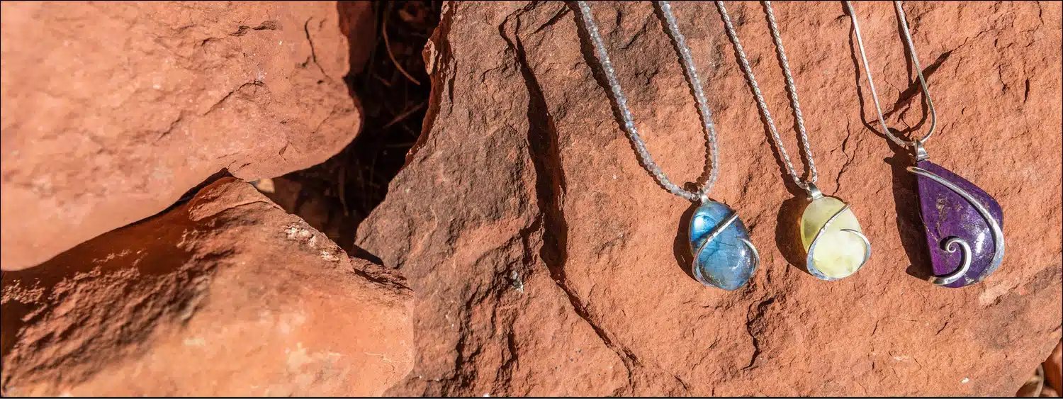 explore our range of handmade crystal necklaces and pendants