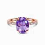 amethyst stress relief ring tranquility amp; clarity energy jewelry rose gold harlow 5